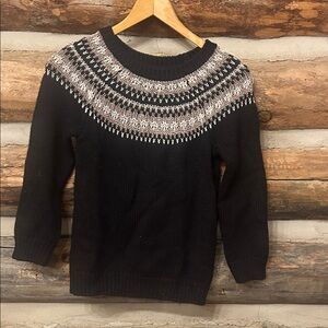 Banana Republic Black and Brown Crew Neck Sweater